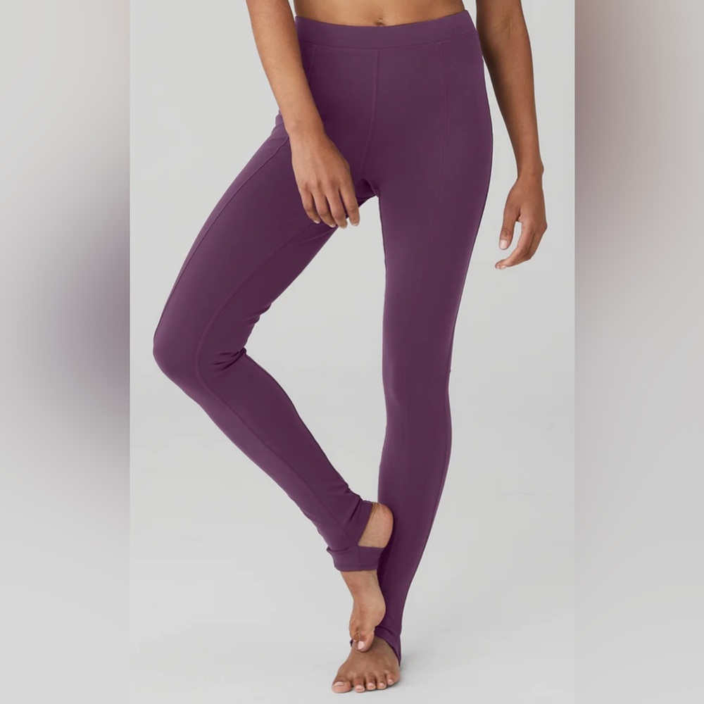 ALO Yoga Airbrush High-Waist Enso Legging Pants Women’s XS Dark Plum Brand New